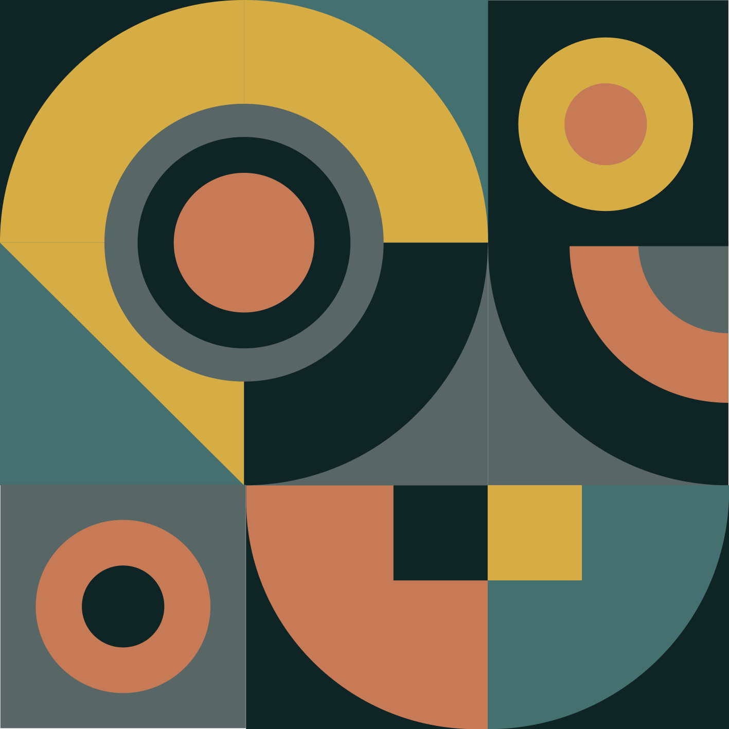 Geometristen muotojen koostumus vinyylimatto geometrinen - Tenstickers