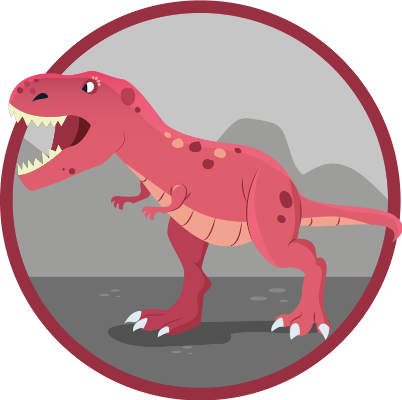 T-rex-kuvitus lapsille Lisää vinyylimattoja lapsille - Tenstickers