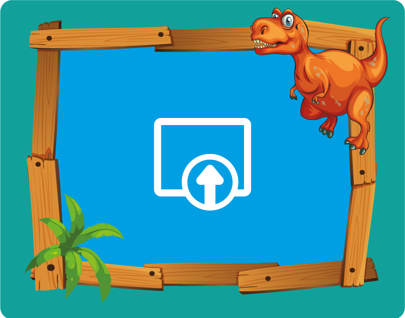 Muokattavissa oleva dinosaurus lastenhuone vinyylimatto - Tenstickers