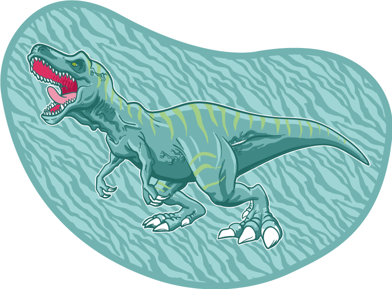 Raita tyrannosaurus rex dinosaurus eläin vinyylimatto - Tenstickers