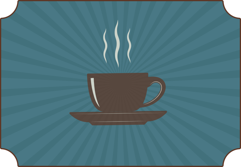 Höyryävä kahvi lauseke vinyylimatto - Tenstickers