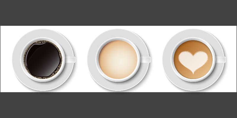 Kahvikuppien juoksija vinyylimatto keittiöön - Tenstickers