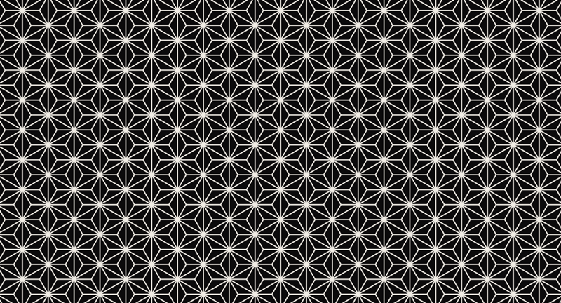 Mustavalkoiset geometriset timantit vinyylimatto geometrinen - Tenstickers