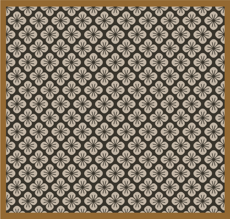 Geometrinen kukkakuvio vinyylimatto geometrinen - Tenstickers