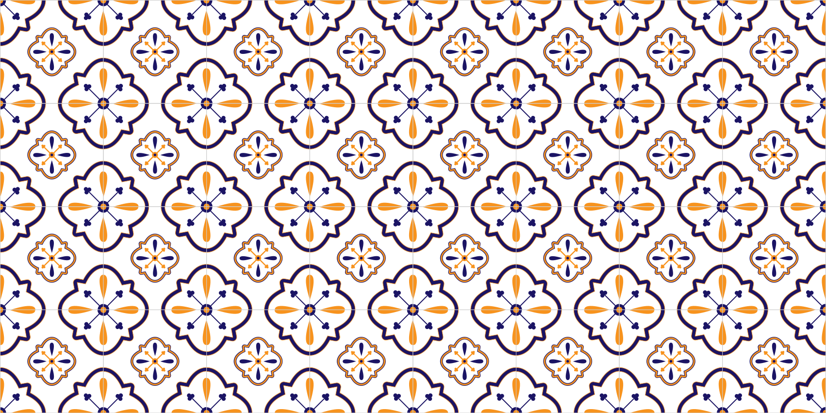 Kukka laatta kopio vinyylimatto keittiöön - Tenstickers