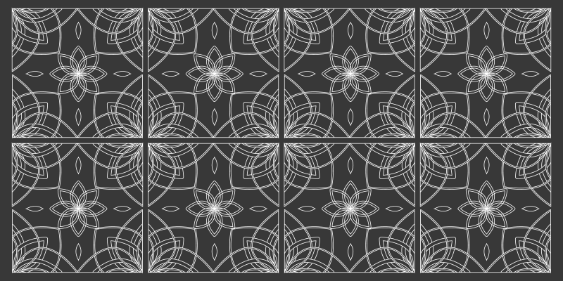 Neliöt laatat suunnittelu moderni vinyylimatto - Tenstickers