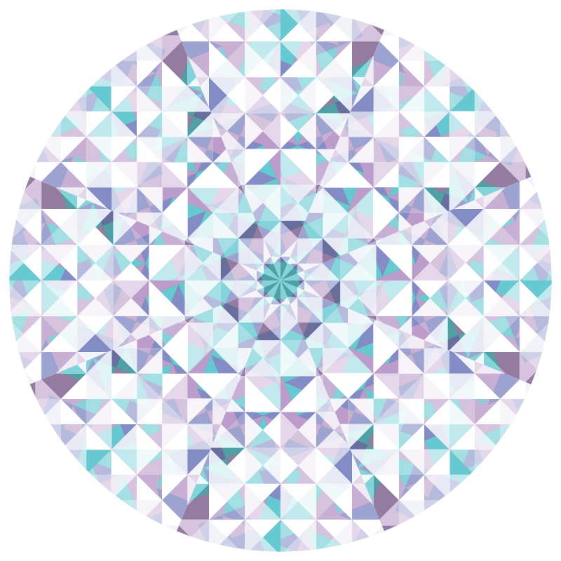 Geometrinen kaleidoskooppi vinyylimatto geometrinen - Tenstickers