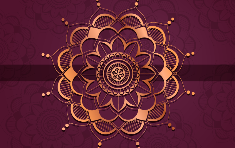 Mandala lattian koristelu vinyylimatto mandala - Tenstickers