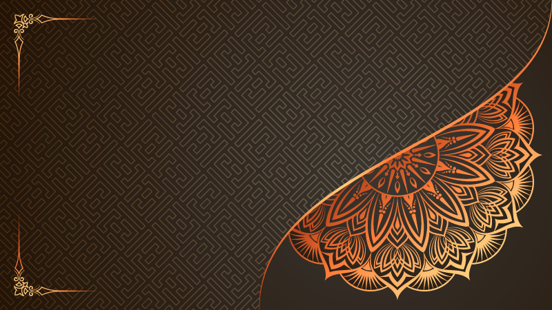 Kultainen mandala vinyylimatto minimalistinen - Tenstickers
