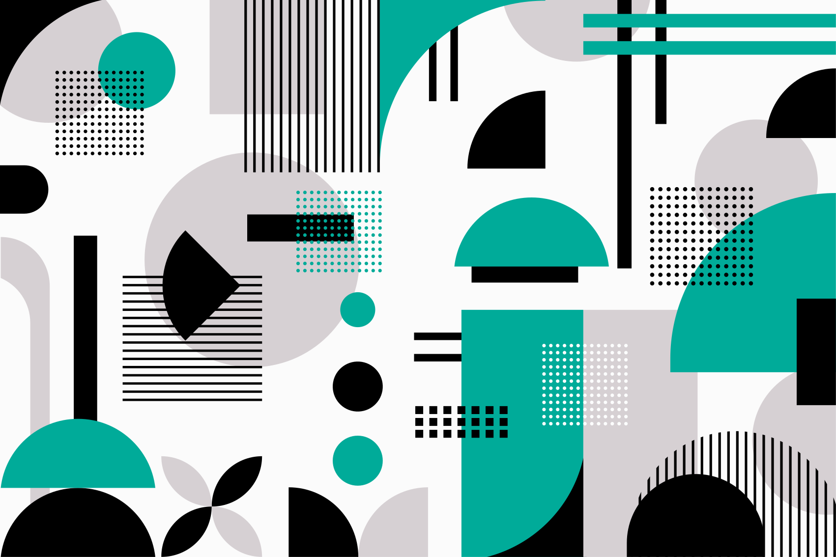 Turkoosit geometriset muodot moderni vinyylimatto - Tenstickers