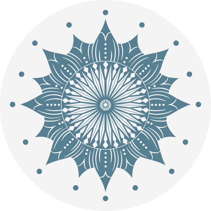 Turkoosi mandala vinyylimatto mandala - Tenstickers