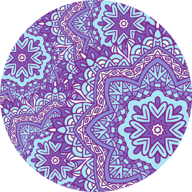 Eloisa violetti motiivi mandala vinyylimatto - Tenstickers