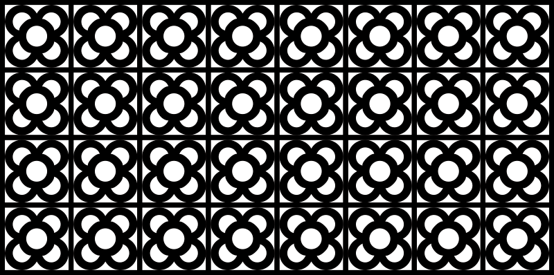 Pyöreät kuviot vinyylimatto geometrinen - Tenstickers