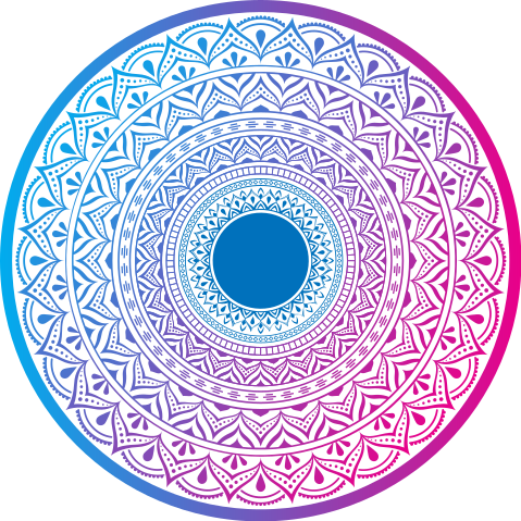 Mandala pyöreä array vinyylimatto mandala - Tenstickers
