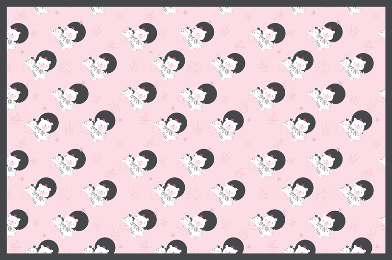 Leikkisä ballerinagrafiikka lastenhuone vinyylimatto - Tenstickers