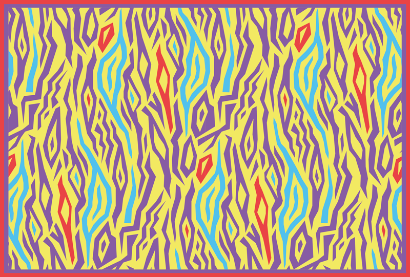 Abstrakteja seepraraitoja vinyylimatto geometrinen - Tenstickers