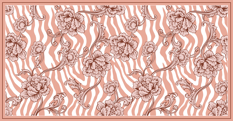 Seepran kukkafuusio Vinyylimatto makuuhuoneeseen - Tenstickers