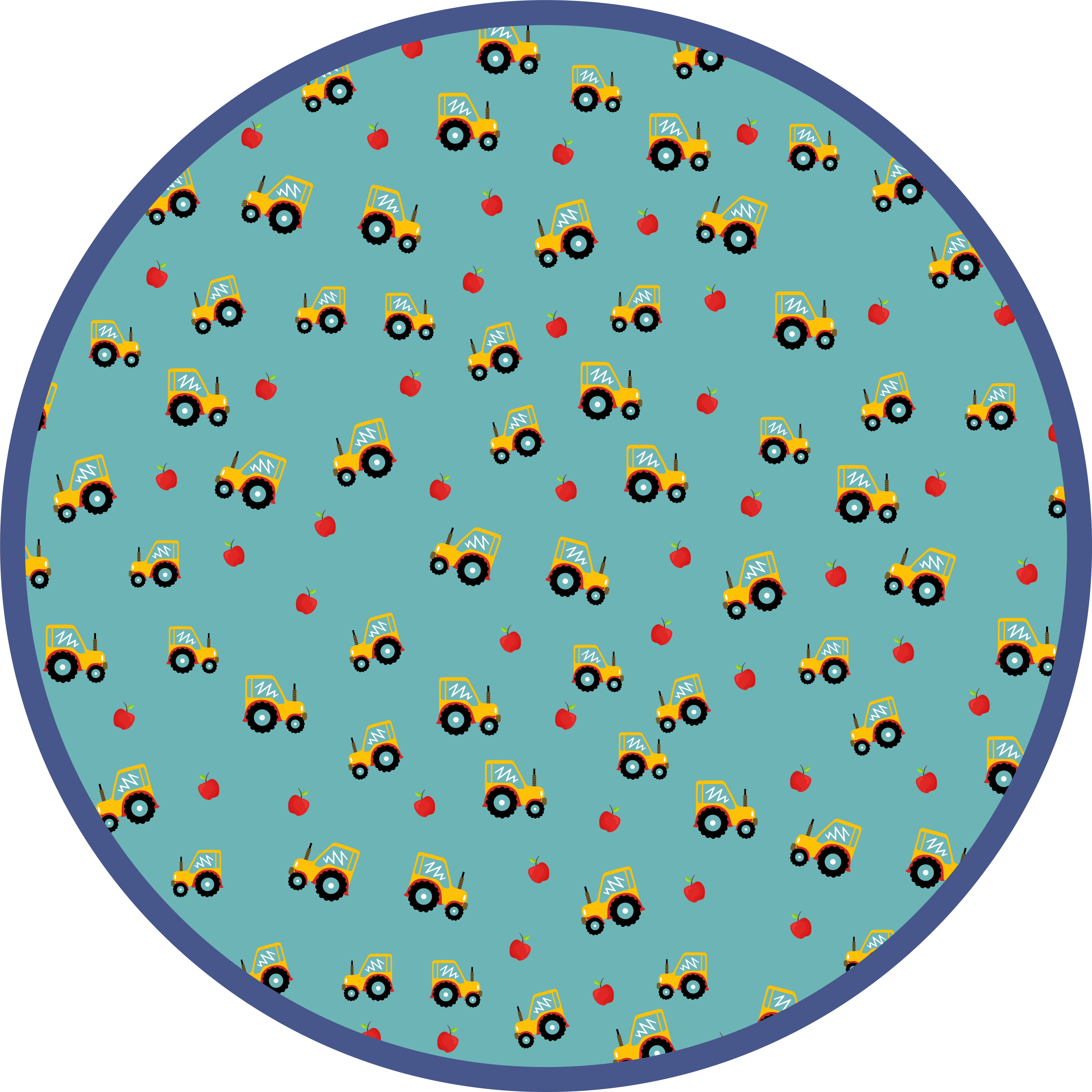 Traktori ja omenat. Lisää vinyylimattoja lapsille - Tenstickers