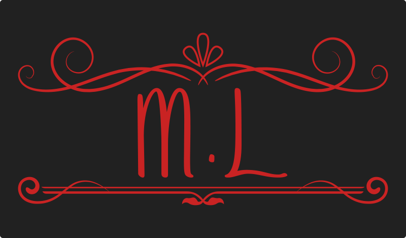 Monogrammi eleganssia nimi vinyylimatto - Tenstickers