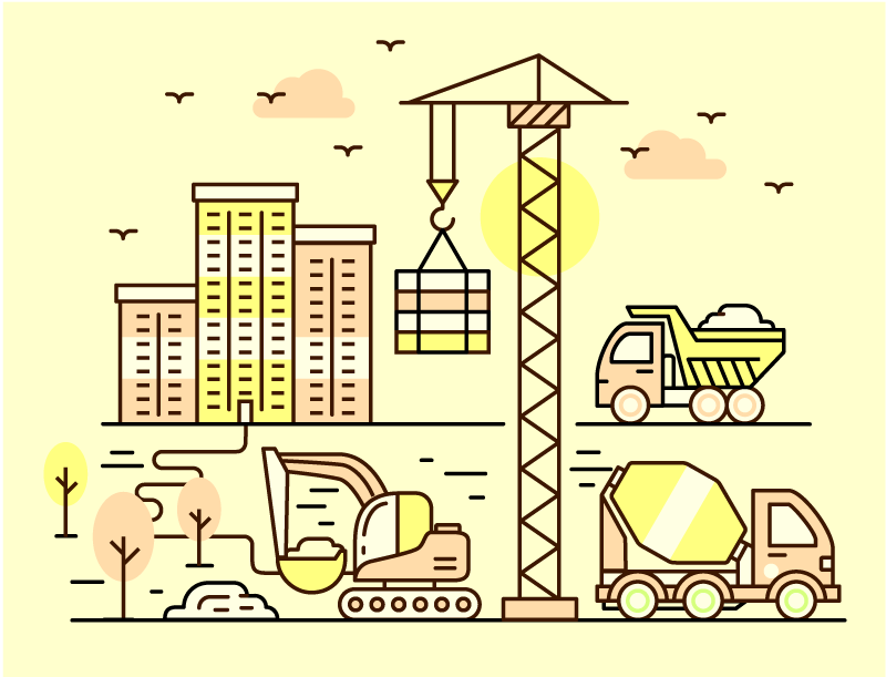 Kaupunkirakentaminen Lisää vinyylimatto lapsille - Tenstickers