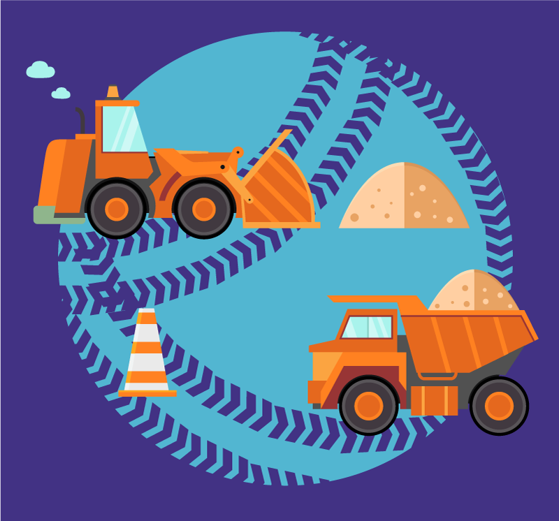 Rakentamisen leikkialue lastenhuone vinyylimatto - Tenstickers