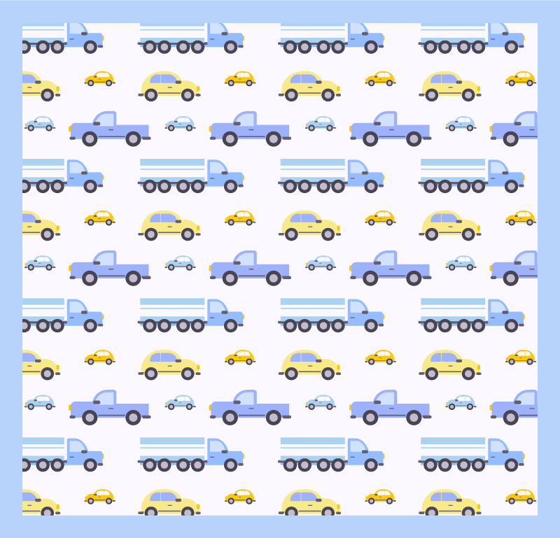 Leikkisä liikenneteema lastenhuone vinyylimatto - Tenstickers