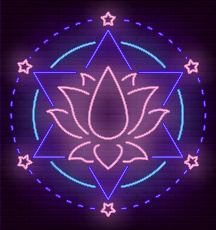 Neon mandala kuvio vinyylimatto mandala - Tenstickers
