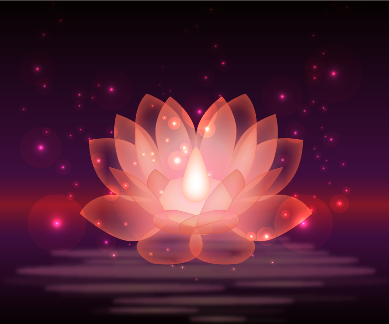 Lootus kimallus kukka vinyylimatto - Tenstickers