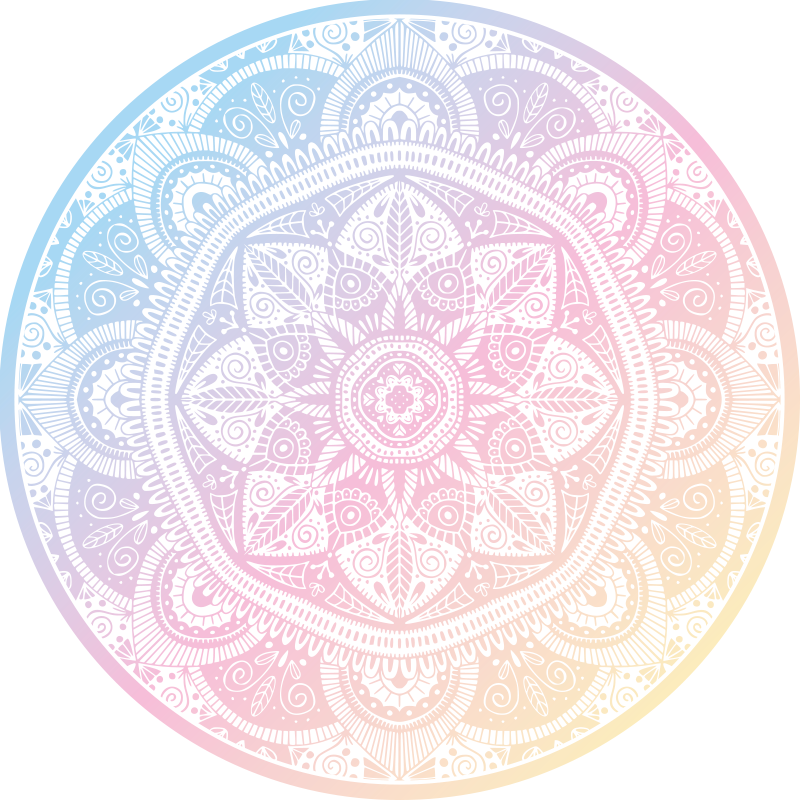 Gradientti mandala vinyylimatto mandala - Tenstickers