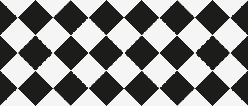 Mustavalkoiset rombit laatat vinyylimatto kylpyhuoneeseen - Tenstickers