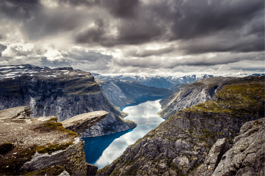Trolltunga norja Luonto vinyylimatto - Tenstickers