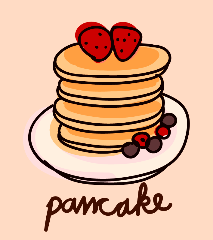 Herkullisia pannukakkuja vinyylimatto keittiöön - Tenstickers