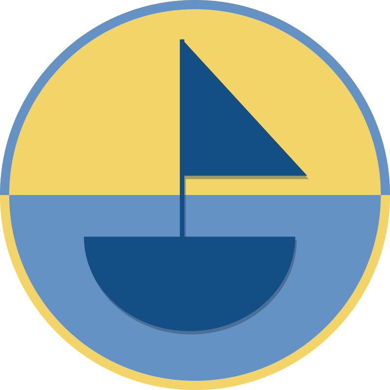 Geometrinen purjevene-aihe vinyylimatto geometrinen - Tenstickers