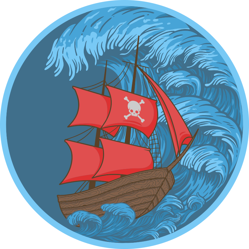 Merirosvojen peliaikaa vinyylimatto peli - Tenstickers