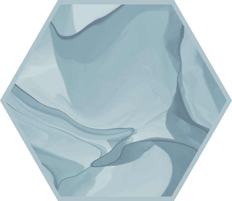 Sininen marmori kuusikulmio moderni vinyylimatto - Tenstickers