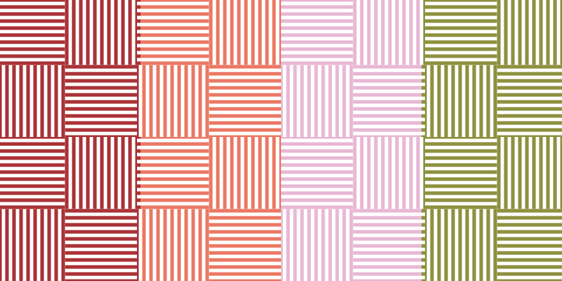 Raidalliset värilohkot vinyylimatto raidallinen - Tenstickers