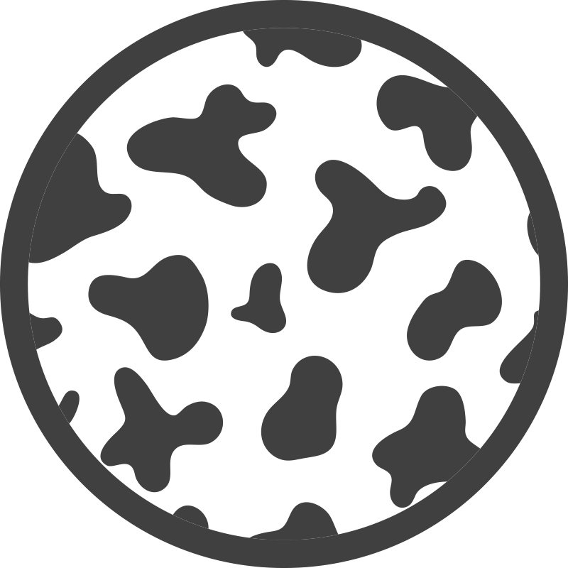 Lehmännahkainen pyöreä kuvio vinyylimatto eläinpainatus - Tenstickers