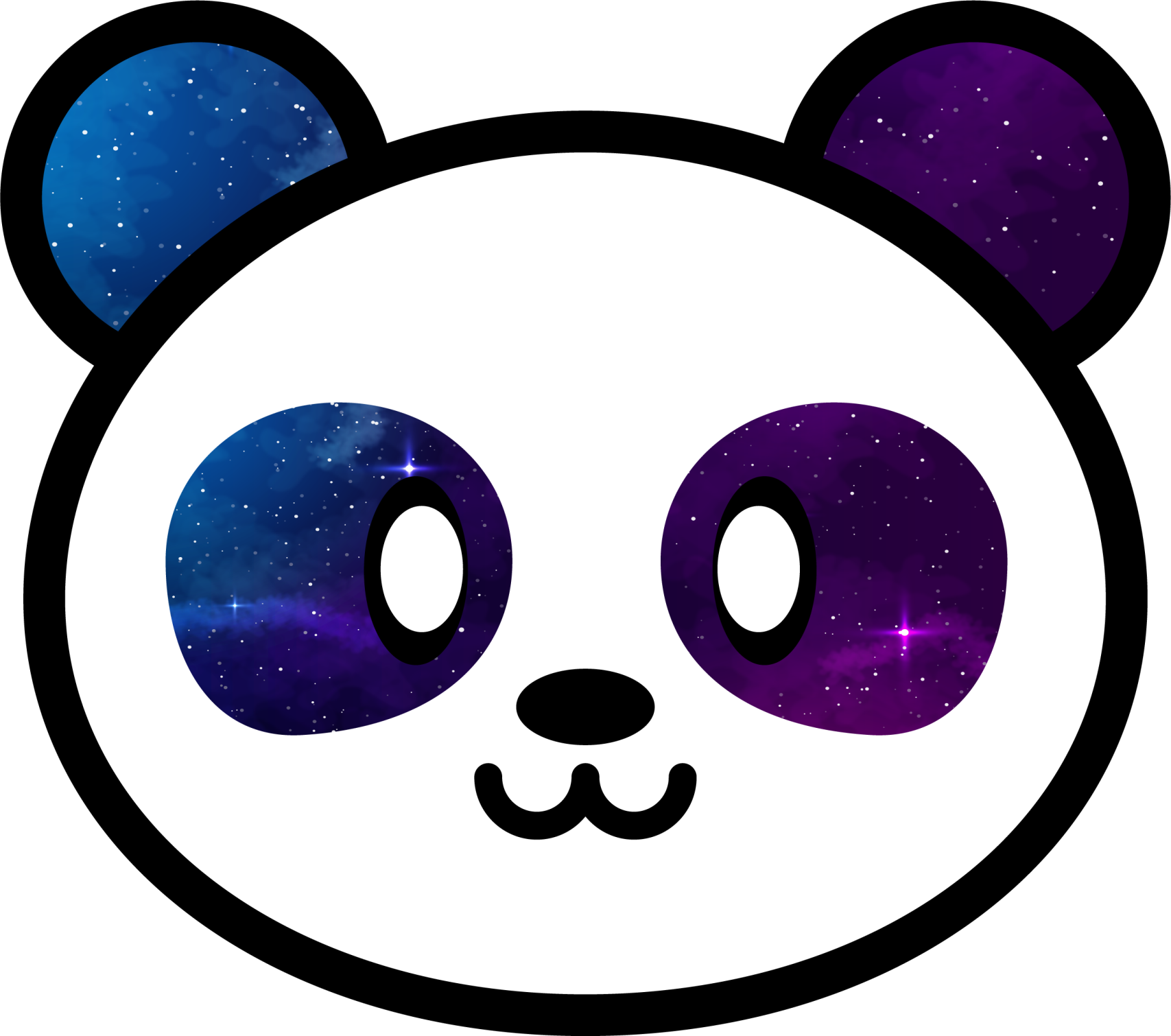 Anime galaxy panda eläin vinyylimatto - Tenstickers