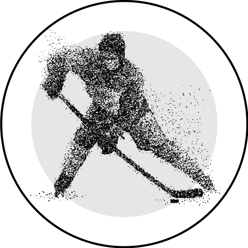 Piirretty jääkiekko teinille vinyylimatto - Tenstickers