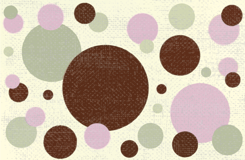 Isoja ja pieniä pilkkuja vinyylimatto geometrinen - Tenstickers