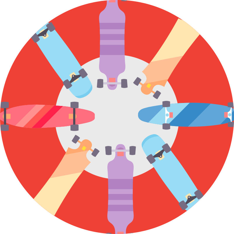 Tyypit rullalauta teinille vinyylimatto - Tenstickers