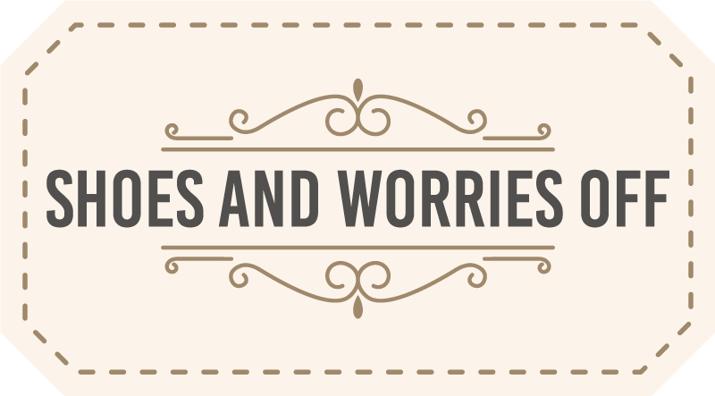 Kengät ja huolet pois lauseke vinyylimatto - Tenstickers