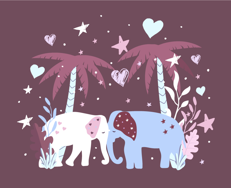 Lasten safari lastenhuone vinyylimatto - Tenstickers