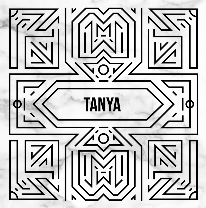 Art deco -sokkelo teinin vinyylimatto - Tenstickers