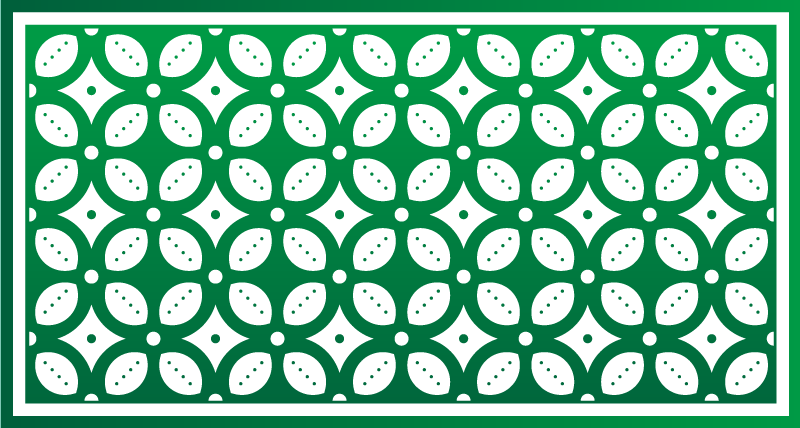 Geometrinen lehtiaihe keittiön vinyylimatto - Tenstickers