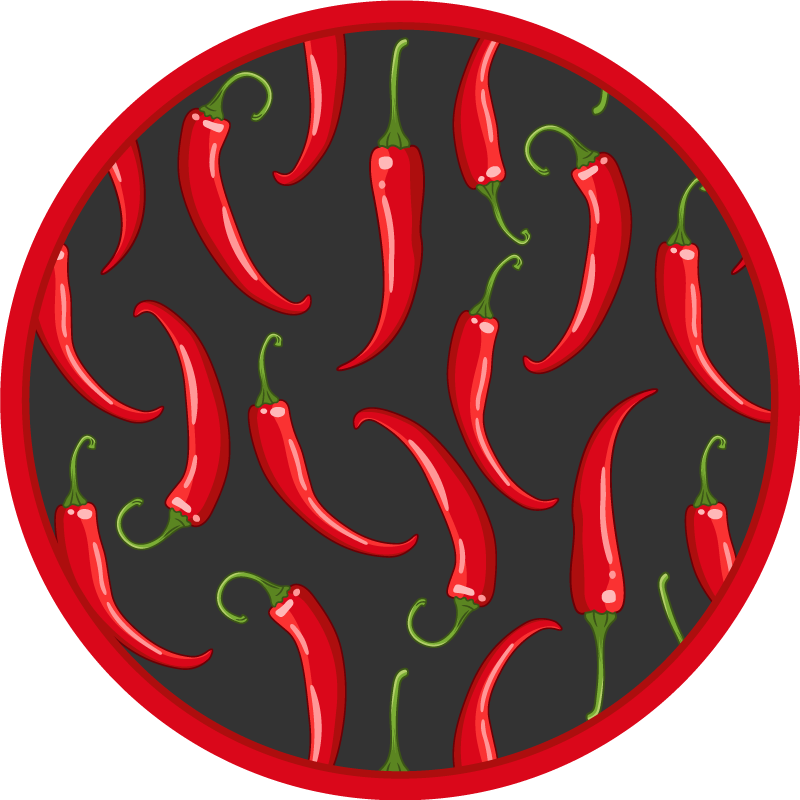 Mausteinen punainen paprika Skandinavia vinyylimatto - Tenstickers