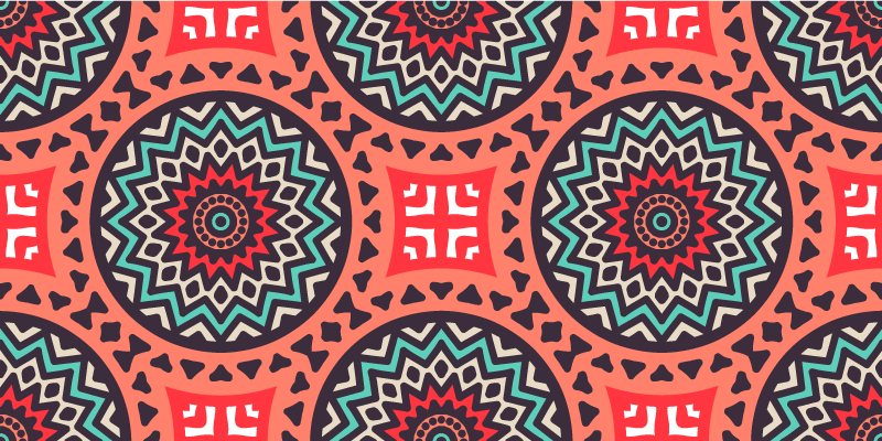 Meksikolaiset kansanperinteen koristeet vinyylimatto keittiöön - Tenstickers