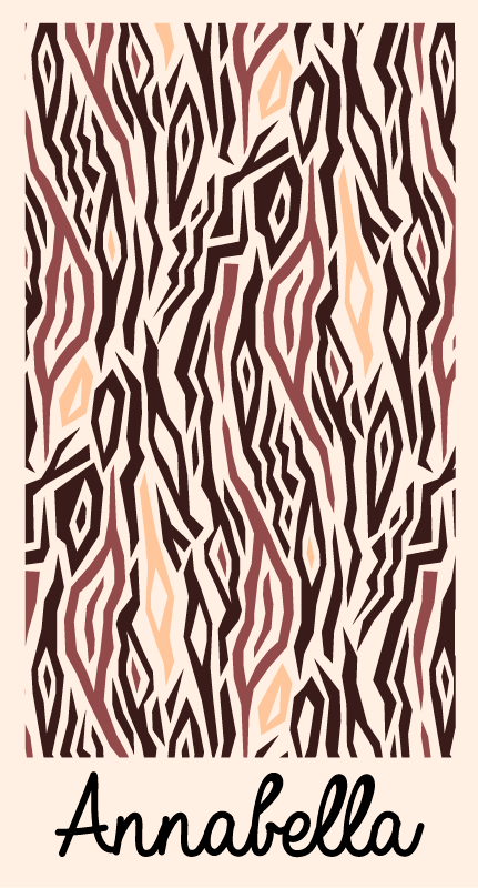 Tyylitelty eläinkuvio nimi vinyylimatto - Tenstickers