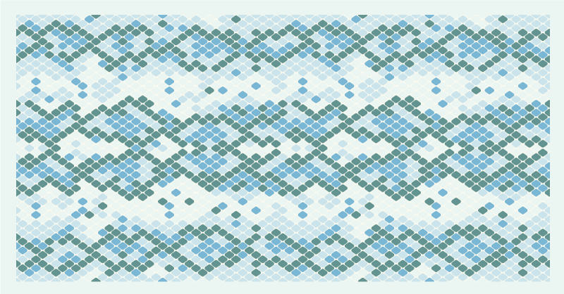 Sininen laatoitettu muotoilu mosaiikki vinyylimatto - Tenstickers