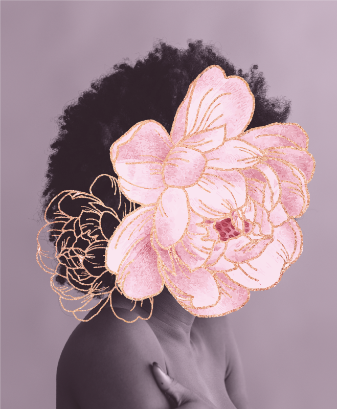 Siro kasvitieteellinen siluetti olohuoneen vinyylimatto - Tenstickers